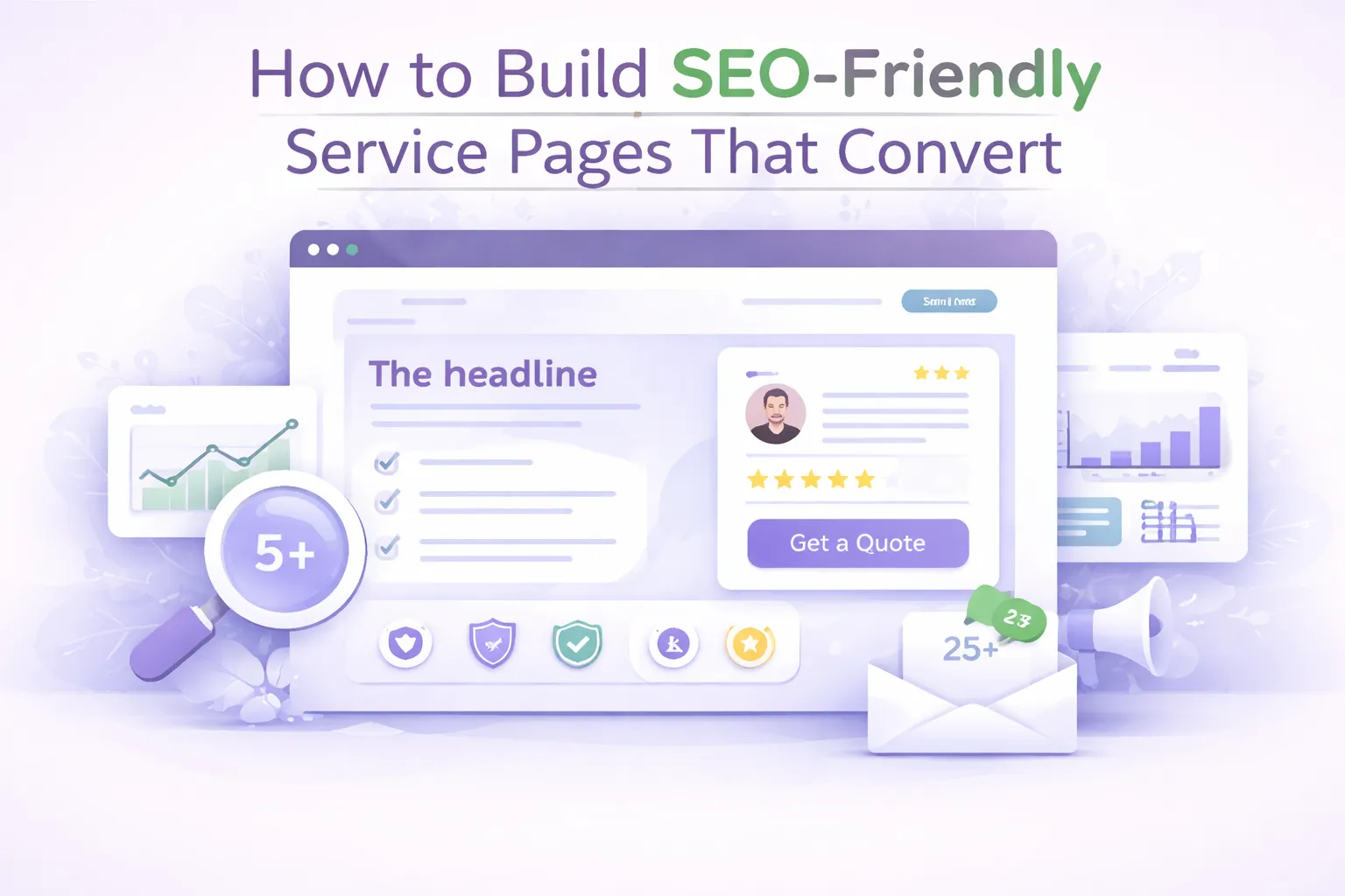 SEO-friendly service pages that convert with better structure, trust elements, and calls to action